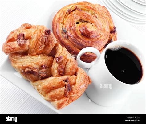 DANISH PASTRIES AND COFFEE Stock Photo - Alamy