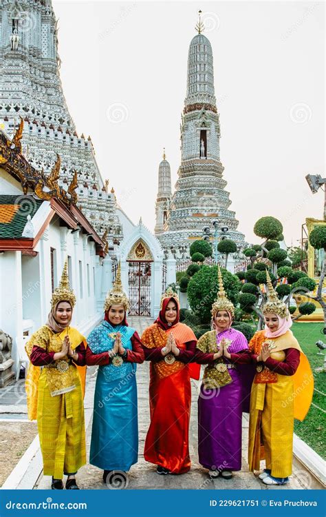 Bangkok, Thailand - January 16,2020. Beautiful Thai Women in Colorful ...