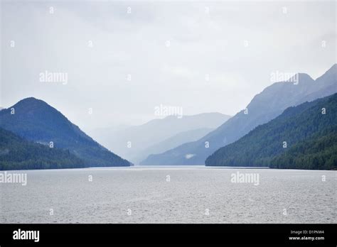 View on the Inside Passage ferry journey near Vancouver Island, British Columbia, Canada Stock ...