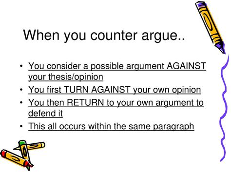 PPT - COUNTER ARGUMENT PowerPoint Presentation, free download - ID:2129968