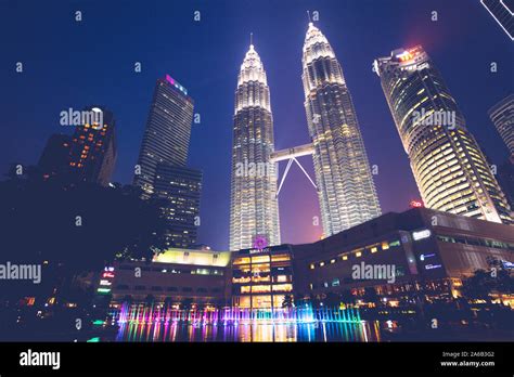 Malaysia City Skyline at Night Stock Photo - Alamy