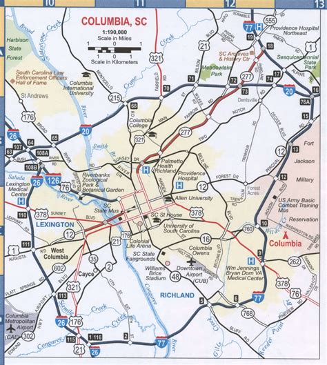 Columbia Sc Area Map