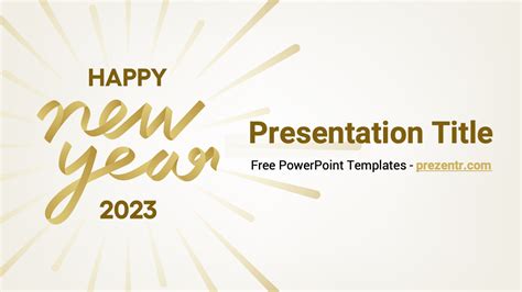 New Year 2023 PowerPoint Template - Prezentr PPT Templates