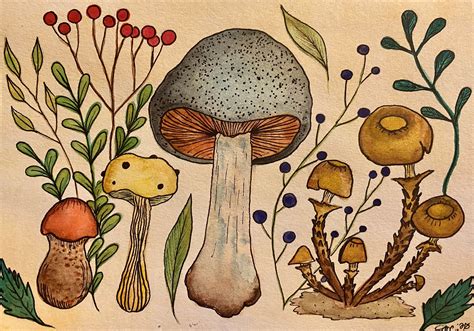 Vintage Mushroom Art - Etsy