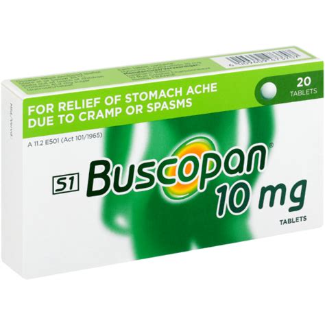 Buscopan 10mg Tablet 20 Tablets - Clicks