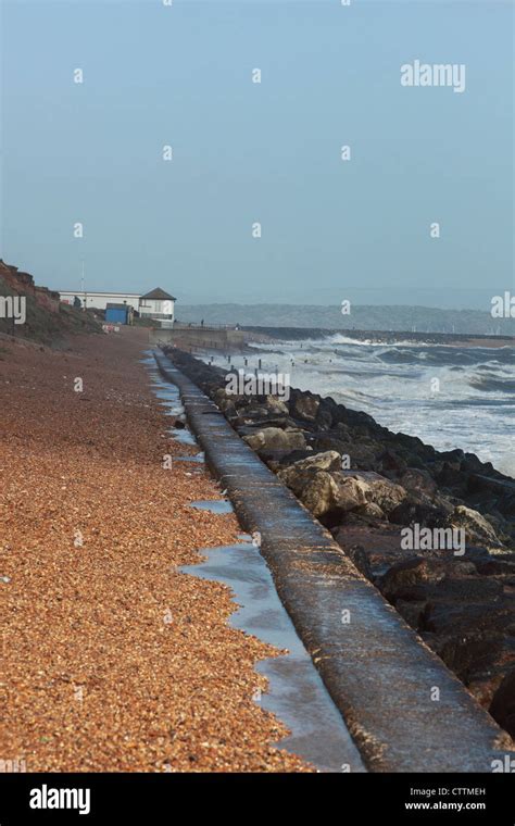 beach at Milford on Sea Stock Photo - Alamy