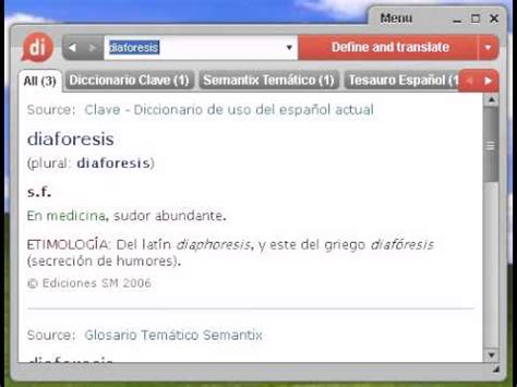 Definición de diaforesis - YouTube