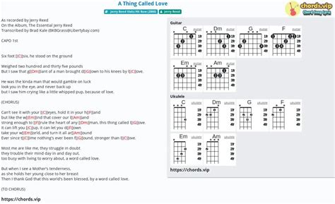 Chord: A Thing Called Love - tab, song lyric, sheet, guitar, ukulele | chords.vip