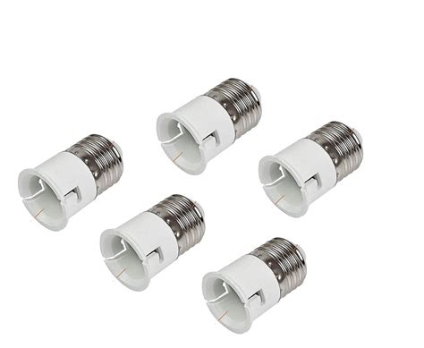 5 Pack - B22 Bayonet Light Bulb to E27 Screw Lamp Socket Converter Adapter | Shop Today. Get it ...