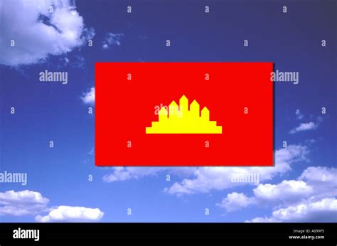 Flag of Cambodia Kampuchea Stock Photo - Alamy