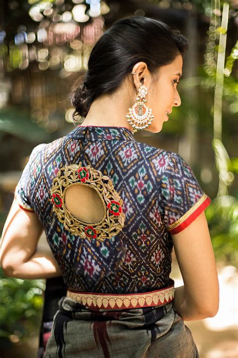 10 New High Neck Blouse Designs For Diwali - Candy Crow