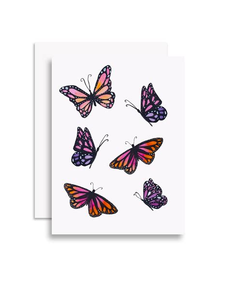 Butterfly Note Cards with Envelopes Set of 10 | Etsy in 2020 | Floral note cards, Butterfly note ...