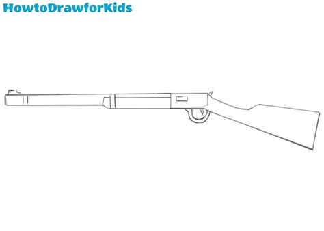 How to Draw a Rifle for Kids - Easy Drawing Tutorial