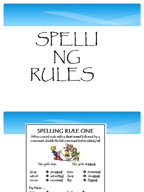 Spelling Rules