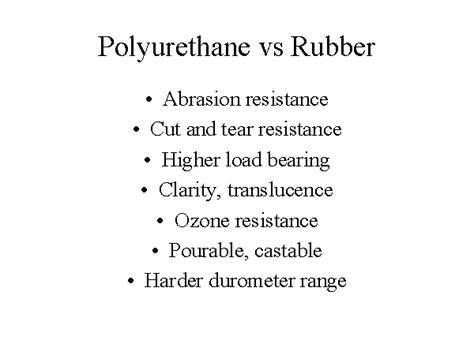 Polyurethane vs Rubber