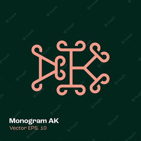 Premium Vector | Monogram ak logo