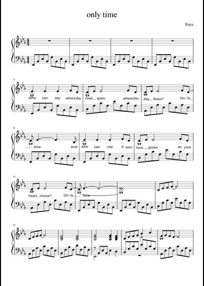 Enya sheet music free download in PDF or MIDI on Musescore.com