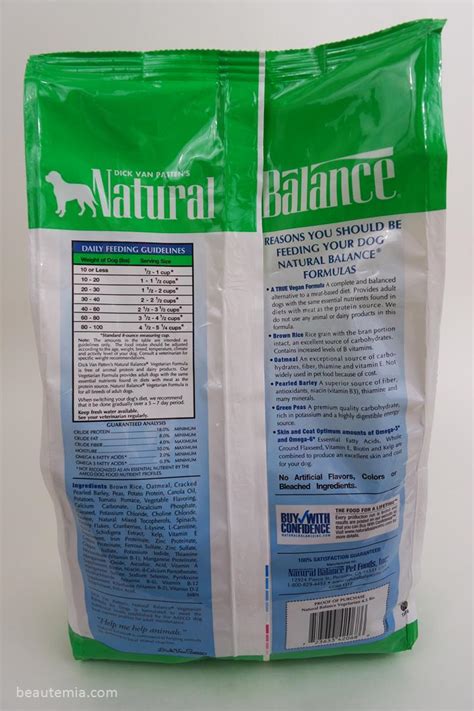 Natural Balance Review > Vegetarian Formula Dog Food (Protein allergies ...