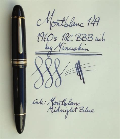 Montblanc 149 with. Greg Minuskin BBB nib. Nice expressive nib and beautiful shading ink! Mont ...