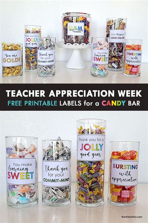 Teacher Appreciation Week - Candy Bar Table Theme - The Aloha Hut Teacher Treats, School Teacher ...