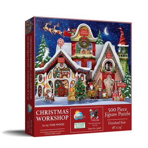 Christmas Workshop, 500 Pieces, SunsOut | Puzzle Warehouse