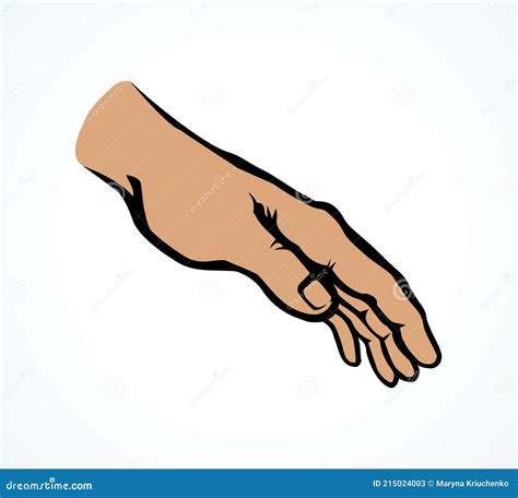 Praying Hands. Vector Drawing Stock Vector - Illustration of icon ...