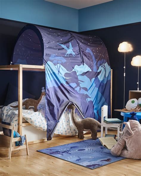 KURA Bed tent, dinosaur - IKEA