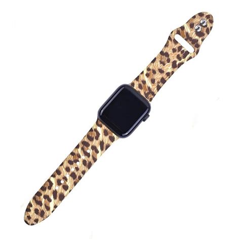 Printed Soft Silicone Apple Watch Bands - Leopard