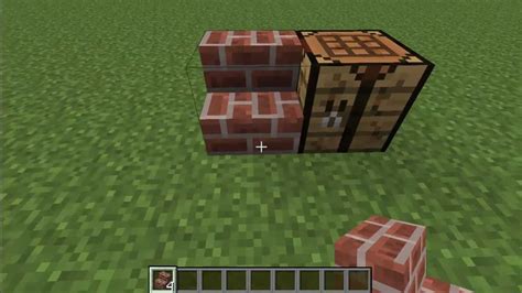 How to Make Brick Stairs in Minecraft - YouTube