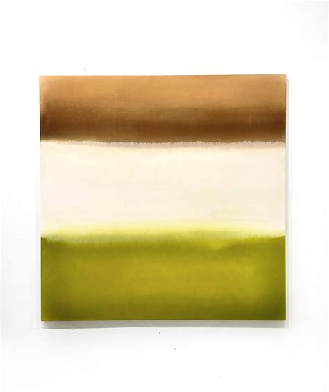 Bridgette Duran - Lime Green, Warm White and Brown, Geometric Abstract Acrylic Painting For Sale ...