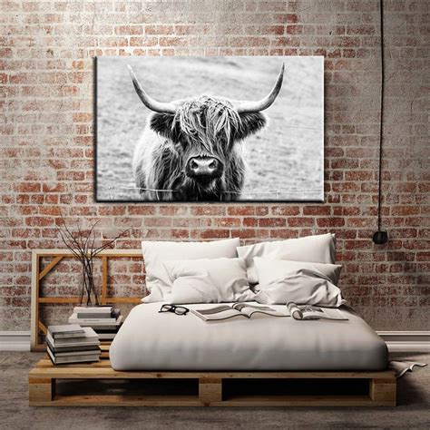 Highland Cow Canvas Wall Art Prints Cow Canvas Art Highland - Etsy