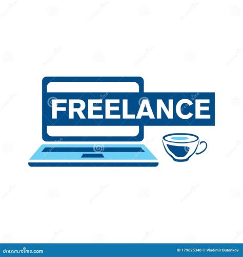 Vector Logo for Freelancing and Remote Work Stock Illustration - Illustration of happy, frame ...