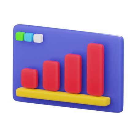 Premium Online Growth Chart 3D Icon download in PNG, OBJ or Blend format
