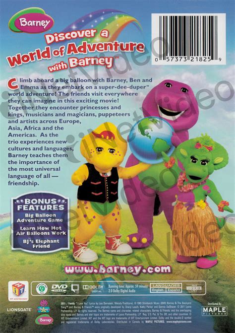 Big World Adventure: The Movie (Barney) on DVD Movie