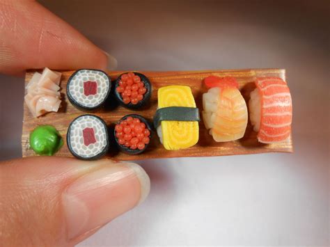 Sushi Platter Brooch/badge Miniature Food Fimo Polymer Clay - Etsy UK | Creation pate fimo, Art ...