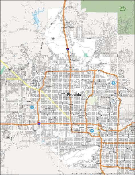 Printable Road Map Of Phoenix