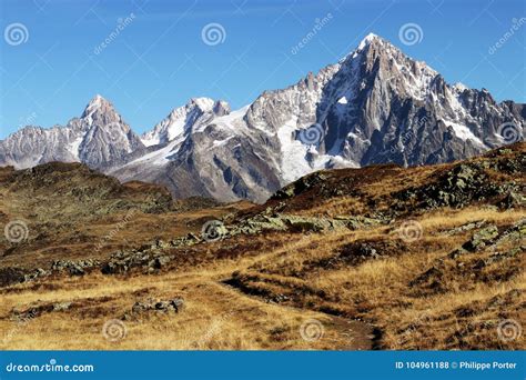 Chamonix Aiguille Verte Peak from an Hiking Trail Stock Photo - Image of french, alps: 104961188