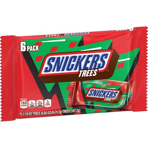 SNICKERS, Christmas Candy, Chocolate Candy Bars, Christmas Tree Shape ...