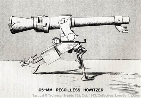 105-mm Airborne Recoilless Howitzer, WWII Tactical and Technical Trends, No. 35, October 7, 1943 ...