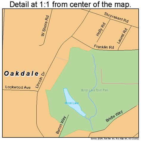 Oakdale New York Street Map 3654144