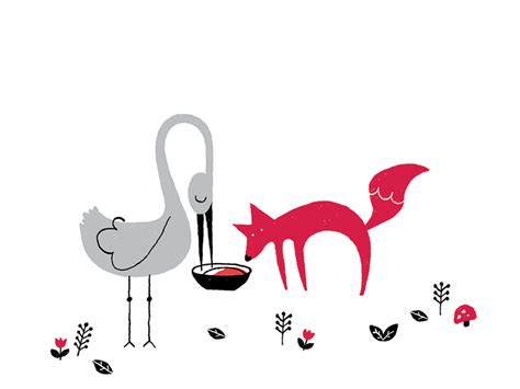 The Fox and the Stork 2 by Marisa Torres on Dribbble