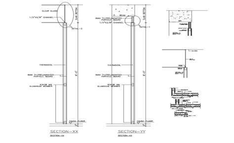 Autocad drawing of aluminium door detail | Aluminium doors, Autocad ...