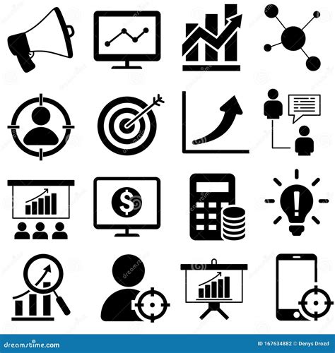 Digital Marketing Icons Vector Set. Analytics Illustration Symbol Collection. Analyzing Sign or ...