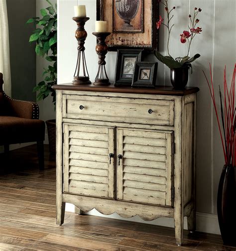 Furniture of America Gladen Vintage Style Storage Cabinet, Antique ...