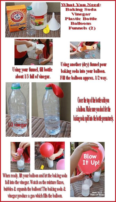 Super fun experiment for kids (and big kids). Blow up balloons with ...