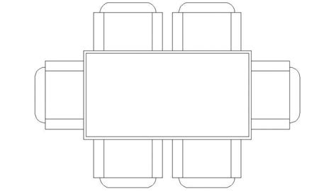 Dining table and six seater chair 2d drawing elevation in autocad - Cadbull