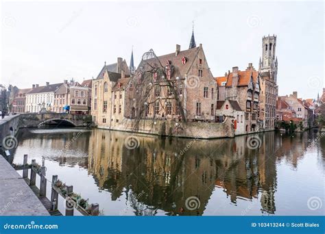 Downtown Bruges, Belgium in Winter Stock Photo - Image of belgium, benelux: 103413244