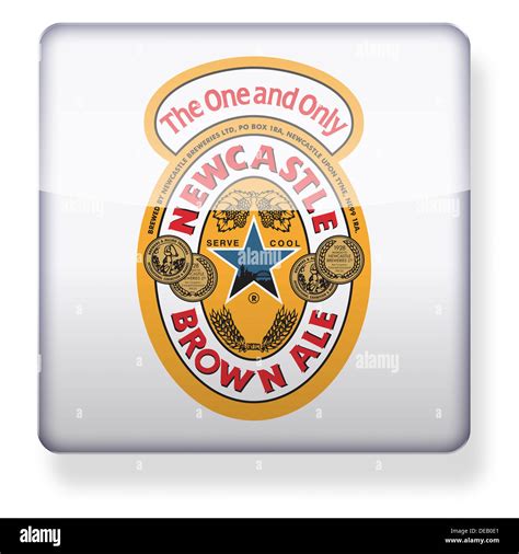 Newcastle Brown Ale logo as an app icon. Clipping path included Stock Photo - Alamy