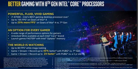 Intel launches 8th-gen Core desktop chips, claims the Core i7-8700K is its best gaming chip ever ...