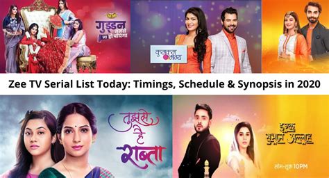 Zee TV Serial List Today: Timings, Schedule & Synopsis in 2020 | Zee tv, Entertainment channel, Tv